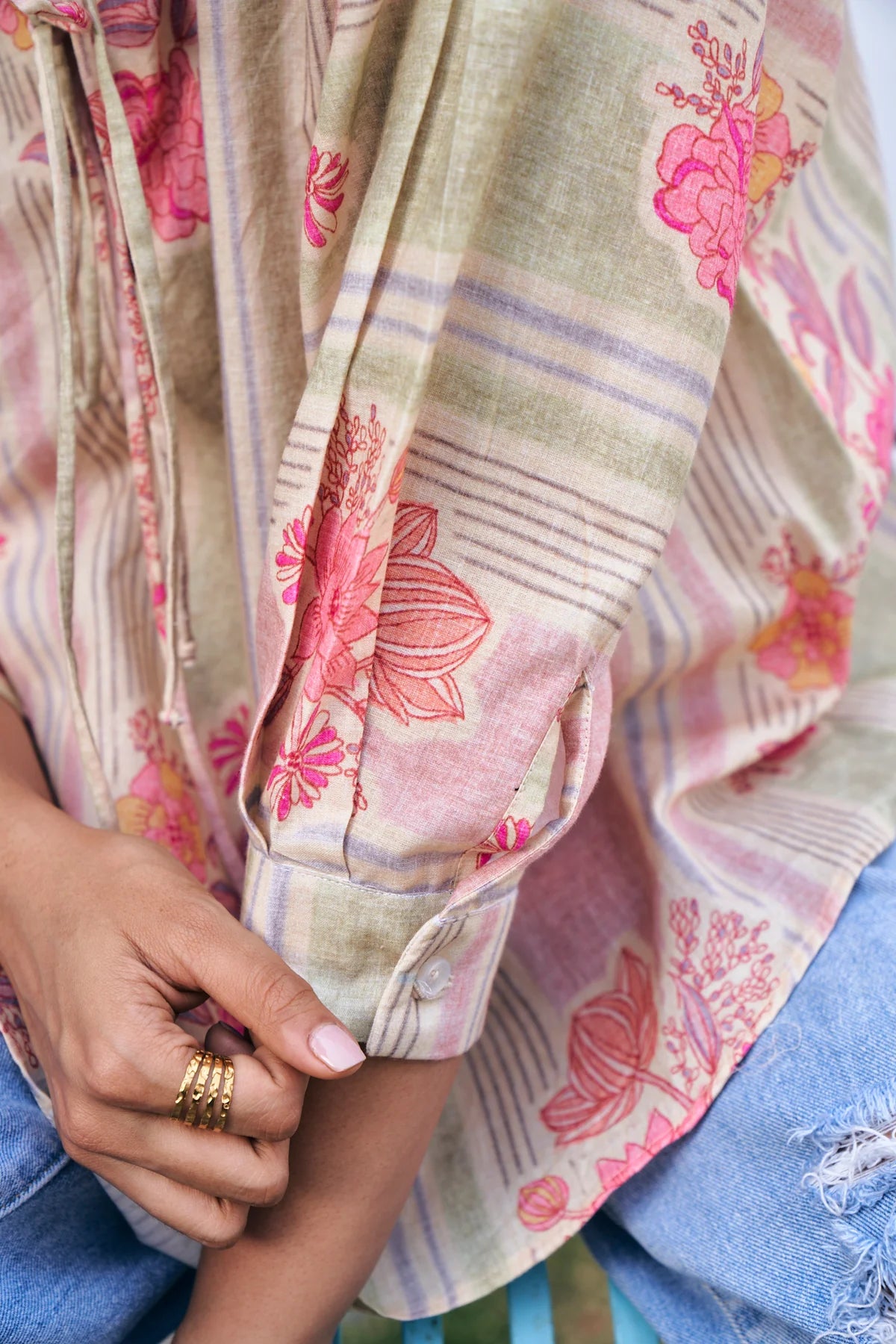 Summer Breeze Striped Cotton Top