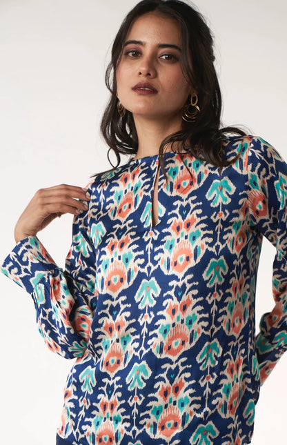 Azure Bemberg Satin Classic Shirt