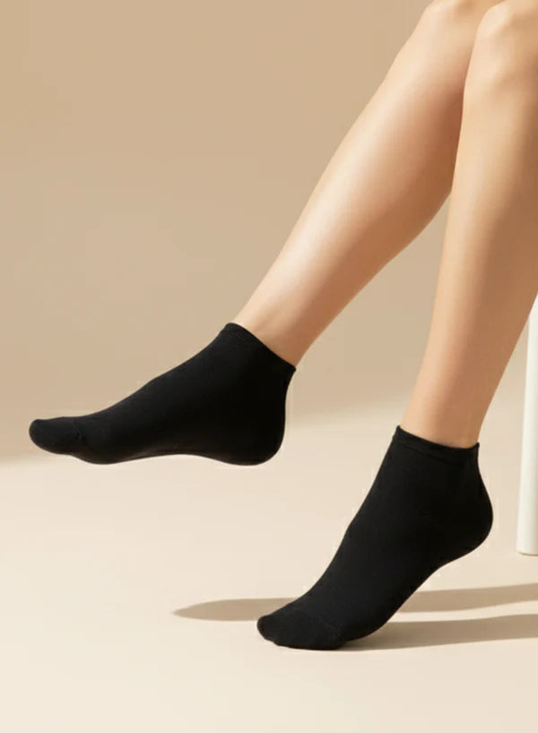 Classic Black Comfort Ankle Socks
