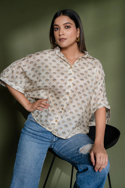 Printed Muslin Resort Style Shirt