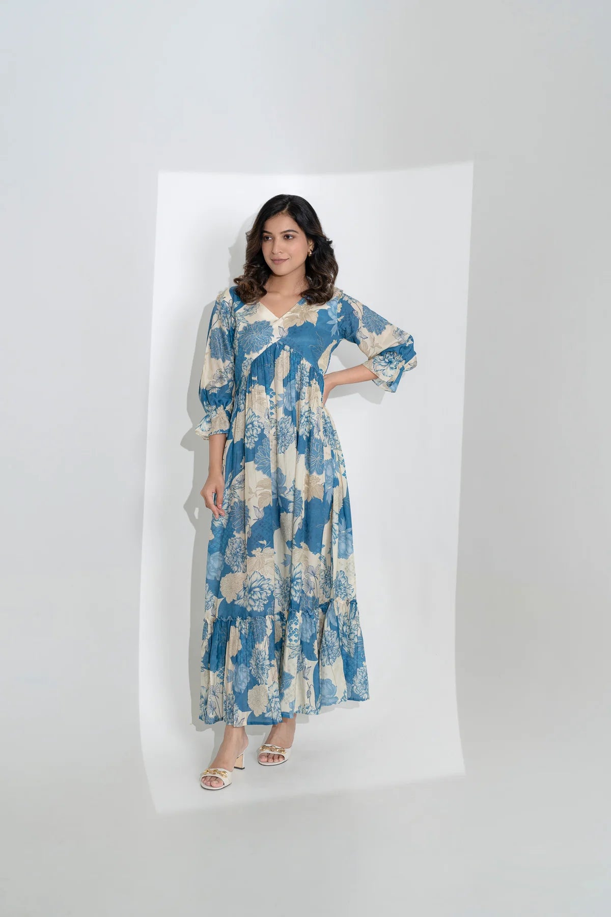 Tropical Escape Viscose Muslin Dress