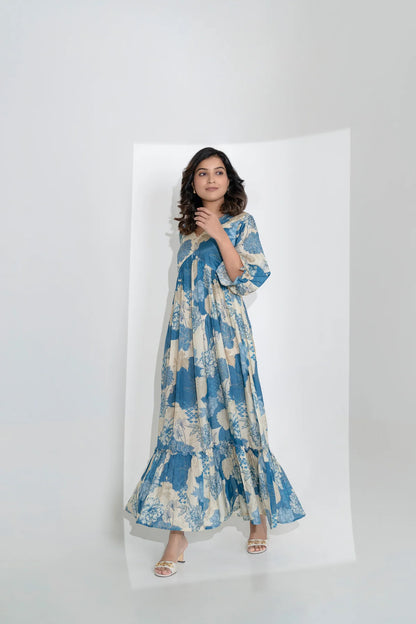 Tropical Escape Viscose Muslin Dress