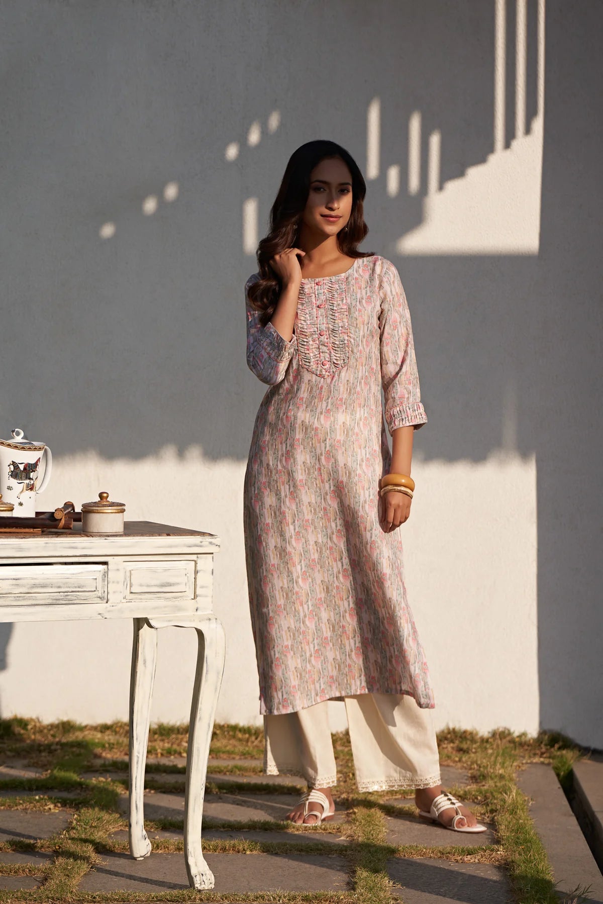 Printed Cotton Linen Comfort Kaftan