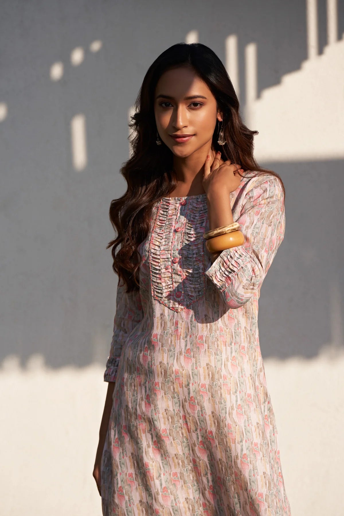 Printed Cotton Linen Comfort Kaftan