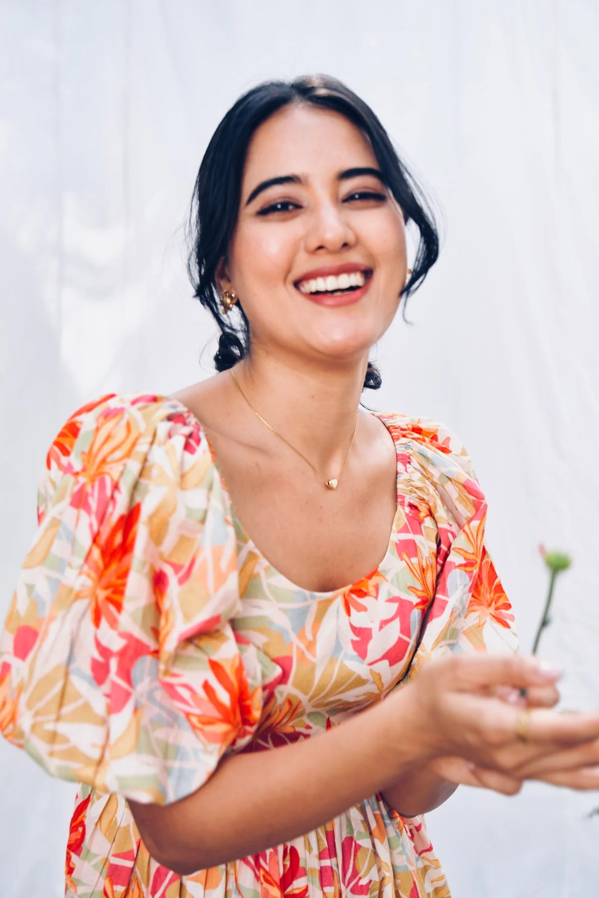 Botanical Charm Flare Mini Dress