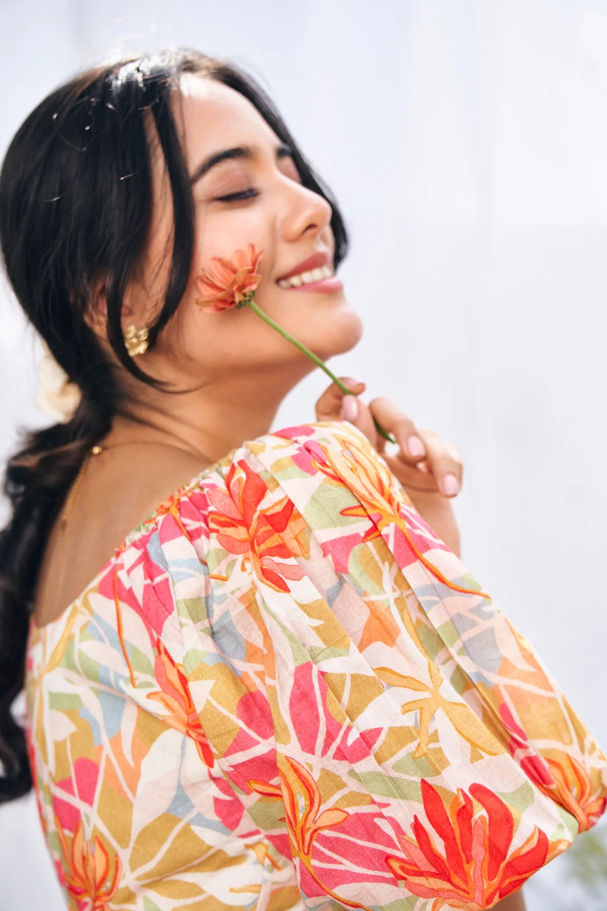 Botanical Charm Flare Mini Dress