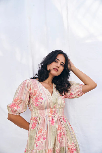 Nature Bloom Cotton Midi Dress